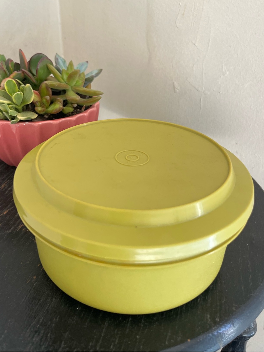 Vintage Olive Green 60’s 70’s Tupperware Container